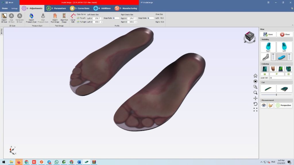 طراحی کفی طبی با اسکن دو بعدی پا